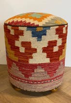 Kelim Poef(Ongebruikt/Nieuw) - Tapijt - 38 cm - 38 cm, Nieuw