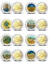 Europe. 2 Euro Various Years Vincent Van Gogh serie 2 (8, Postzegels en Munten