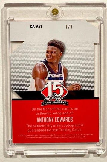 Leaf Leaf 15th Anniversary Anthony Edwards One of One 1/1, Nieuw