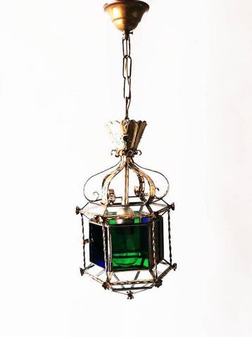 Plafondlamp - Verguld messing - Granadische lantaarnlamp