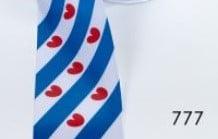 Friese vlag friesland 75 mm per rol 25 meter zijden, Nieuw