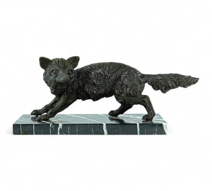 Sculpture, Wiley fox - 40 cm in length - 7 kg - 17 cm -, Antiquités & Art, Curiosités & Brocante