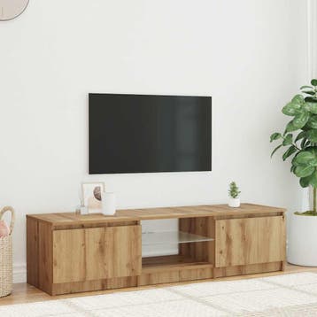 vidaXL Tv-meubel met LED 140x40x36 cm bewerkt hout, Verzenden