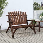 vidaXL Tuinbank 2-zits 119x85x98 cm massief vurenhout, Verzenden, Nieuw