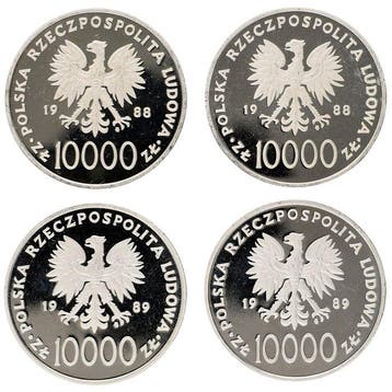 Pologne. 10.000 Zlotych 1988/1989 - Pope John Paul II (4