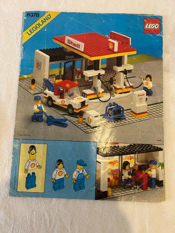 Lego Set - 6378 Setvice station - Classic Town - Shell, Nieuw