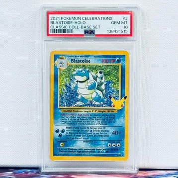 Pokémon Graded card - BLASTOISE-HOLO #2 - Pokémon - PSA 10, Nieuw