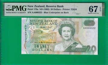 Nouvelle-Zélande. - 20 Dollars - ND (1992) - Pick 179a (Sans
