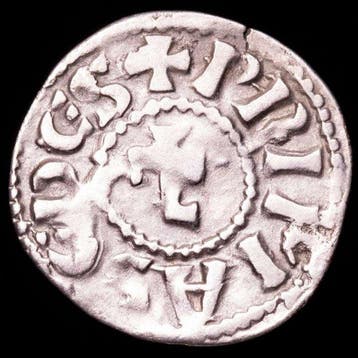 . France Denier Archevêché de Lyon, minted between 1200-1250, Postzegels en Munten