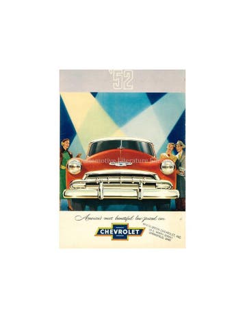 1952 CHEVROLET PROGRAMMA BROCHURE ENGELS (VS), Ophalen of Verzenden, Nieuw