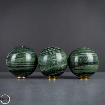 Gestreepte Kambaba-jaspisballen – Exclusief trio- 2163.13 g