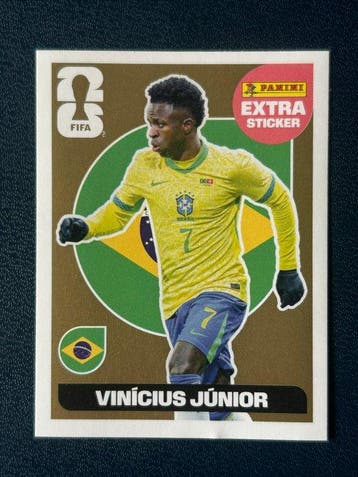 2026 Panini World Cup Vini Jr. - 4 Sticker - Presque parfait