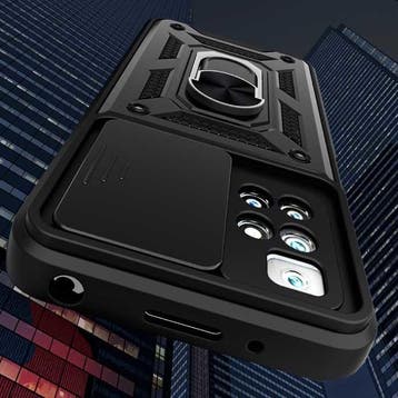 Xiaomi Redmi Note 11 - Armor Hoesje met Kickstand en Camera, Verzenden
