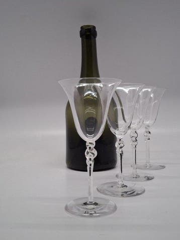 Val Saint Lambert - Drinkset (4) - Clarence (1959-1967) -
