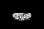 Ring - 14 karaat Witgoud - 2.14ct. tw. Diamant (Lab-grown) -, Handtassen en Accessoires, Ringen, Nieuw