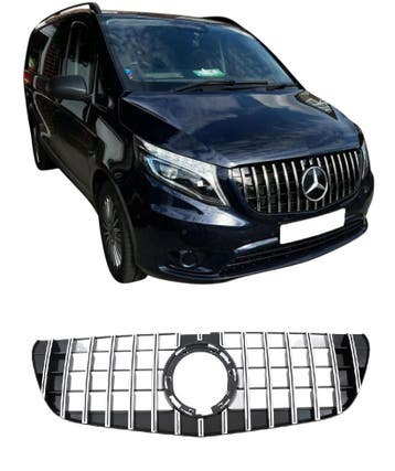 Grill | geschikt voor Mercedes-Benz | Vito 19- 4d bus | W447, Verzenden