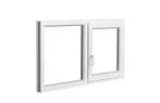 PVC raam vast-draaikiep b150xh80 cm wit stomp, Gevelraam of Ruit, 80 tot 120 cm, Nieuw, Ophalen of Verzenden