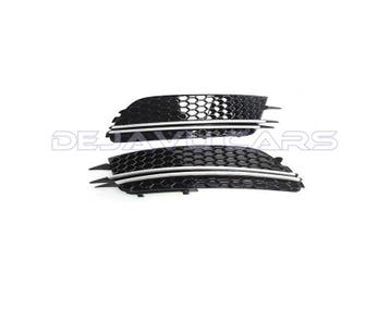 RS6 Look Mistlamp roosters Silver/Black voor Audi A6 C7, Ophalen of Verzenden