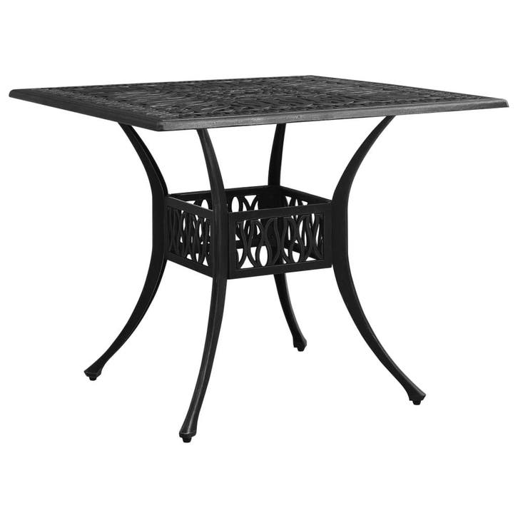 vidaXL Tuintafel 90x90x73 cm gietaluminium zwart, Tuin en Terras, Tuintafels, Nieuw, Verzenden