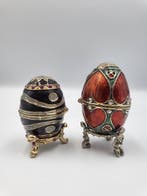 Lot de deux élégantes boîtes à bijoux décoratives – Œufs
