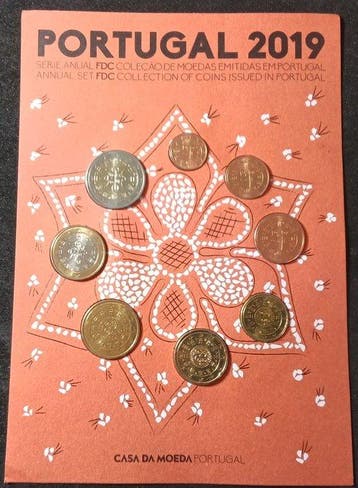 Portugal, Frankrijk. Year Set (FDC) / 2 Euro 2019/2021 (4