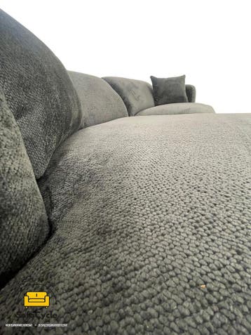 Hoekzetel antraciet in bouclé extra breed ligvlak, hoek L –, Verzenden, Nieuw