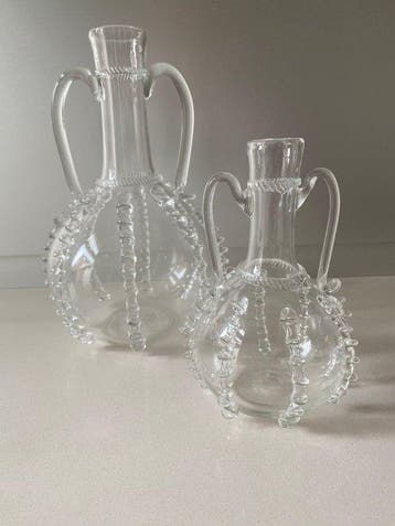 Karaf (2) - Bruidsfles - Glas - Bruidskaraffen