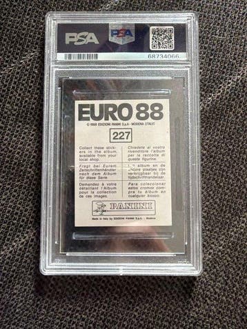 Panini Euro 1988 Ruud Gullit - PSA 6 Graded sticker