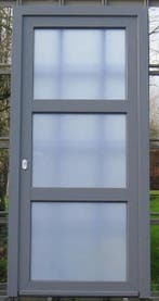 pvc voordeur , deur , buitendeur 104 x 222 wit / bazaltgrijs, Doe-het-zelf en Bouw, 100 tot 120 cm, 215 cm of meer, Nieuw, Ophalen of Verzenden