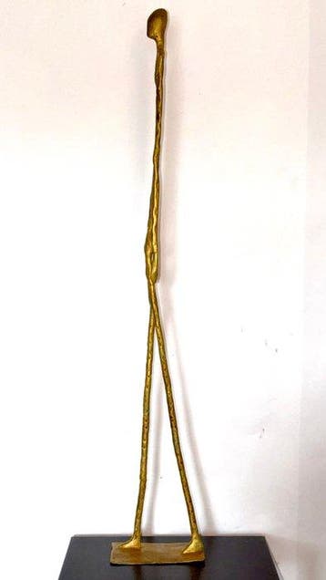 Abdoulaye Derme - sculptuur, “Lhomme silencieux” - 78.5 cm