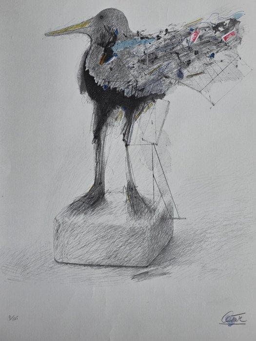 César Baldaccini (1921-1998) - La Poule, Antiquités & Art, Antiquités | Autres Antiquités