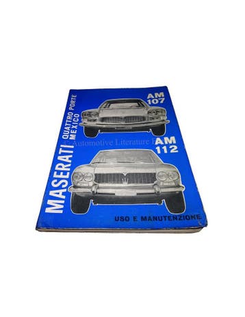 1969 MASERATI QUATTROPORTE I & MEXICO INSTRUCTIEBOEKJE ITA.., Ophalen of Verzenden