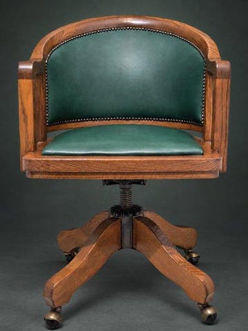 Chaise de bureau - Bois, Fonte - ancienne chaise de bureau