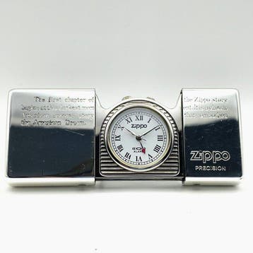 Bureauklok - Ontwerp Messing - 1990-2000 - Silver TIME TANK, Nieuw