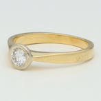 Bague - 18 carats Or blanc, Or jaune Diamant (Naturelle) -, Bijoux, Sacs & Beauté