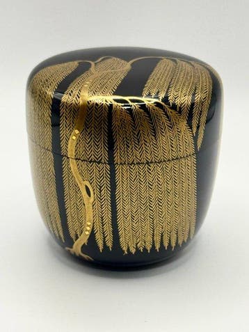 Boîte/pot à thé - Bois, Laque, Maki-e - Yanagionatsume