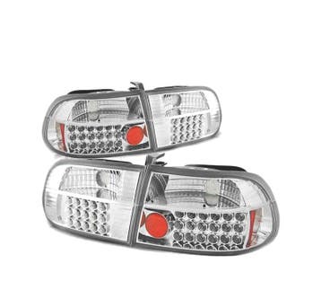 Feux Arrière Pour Honda Civic 91-95 2D 4D Led Chromé, Verzenden