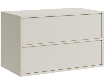 Wastafel Onderkast Mali 80 cm Beige Wastafelmeubel, Verzenden