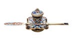 Ravissant encrié et porte plume en laiton Cloisonné -, Antiquités & Art