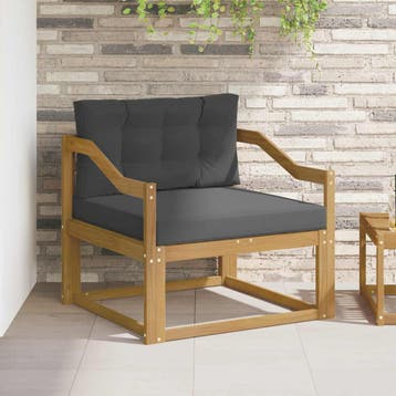 vidaXL Buiten Midden Sofa Polyester Wit, Verzenden