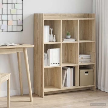 vidaXL Boekenkast Sonoma Eiken 87,5 x 30 x 111 cm Bewerkt, Verzenden