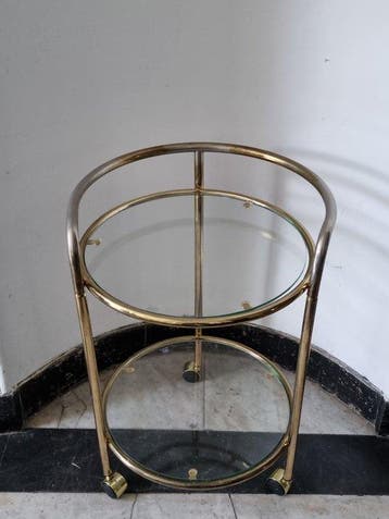 Table dappoint - Laiton - Chariot de service – Bar cart, Maison & Meubles