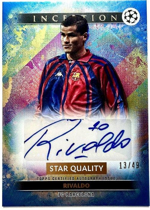 Topps Inception Rivaldo SQA-R Gesigneerde kaart, Limited, Verzamelen, Stickers