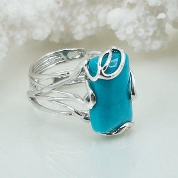 Turquoise - Zilver - Ring - TURCHESE ARIZONA
