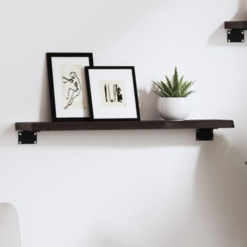 vidaXL Wandschap 60x10x2 cm behandeld massief eikenhout, Huis en Inrichting, Verzenden, Nieuw