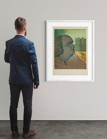 Man Ray (1890-1976) - Portrait Imaginaire de Marquis de Sade, Antiquités & Art