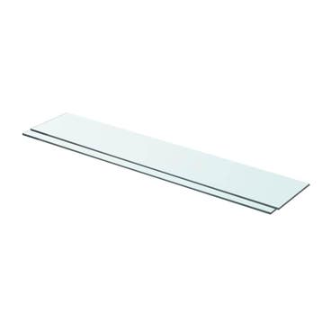 vidaXL Schappen 2 st 80x15 cm glas transparant, Verzenden, Nieuw