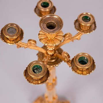Paar Charles X kandelabers, circa 1830 - Candélabre - Bronze