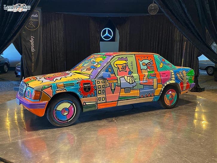 Mercedes-Benz 190 2.5D - aRt Car 4 Charity, Auto's, Oldtimers, Mercedes-Benz, Ophalen of Verzenden