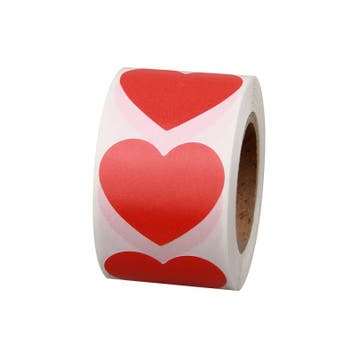 300 Rode Hartjes Stickers 2,5 bij 2,2cm Valentijn Cadeautje, Verzenden